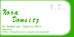 nora domsitz business card